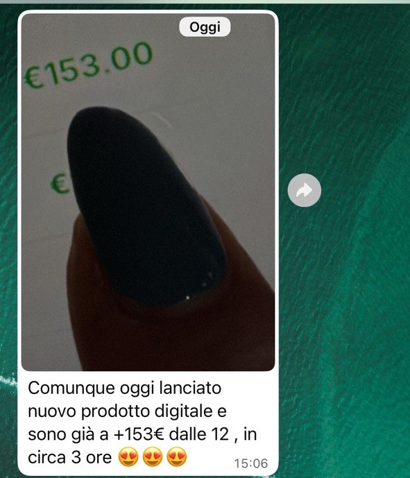 Screenshot: 153 € di vendite in circa tre ore dal lancio di un nuovo prodotto