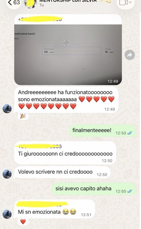 Messaggio di una studentessa: le prime vendite del suo prodotto digitale
